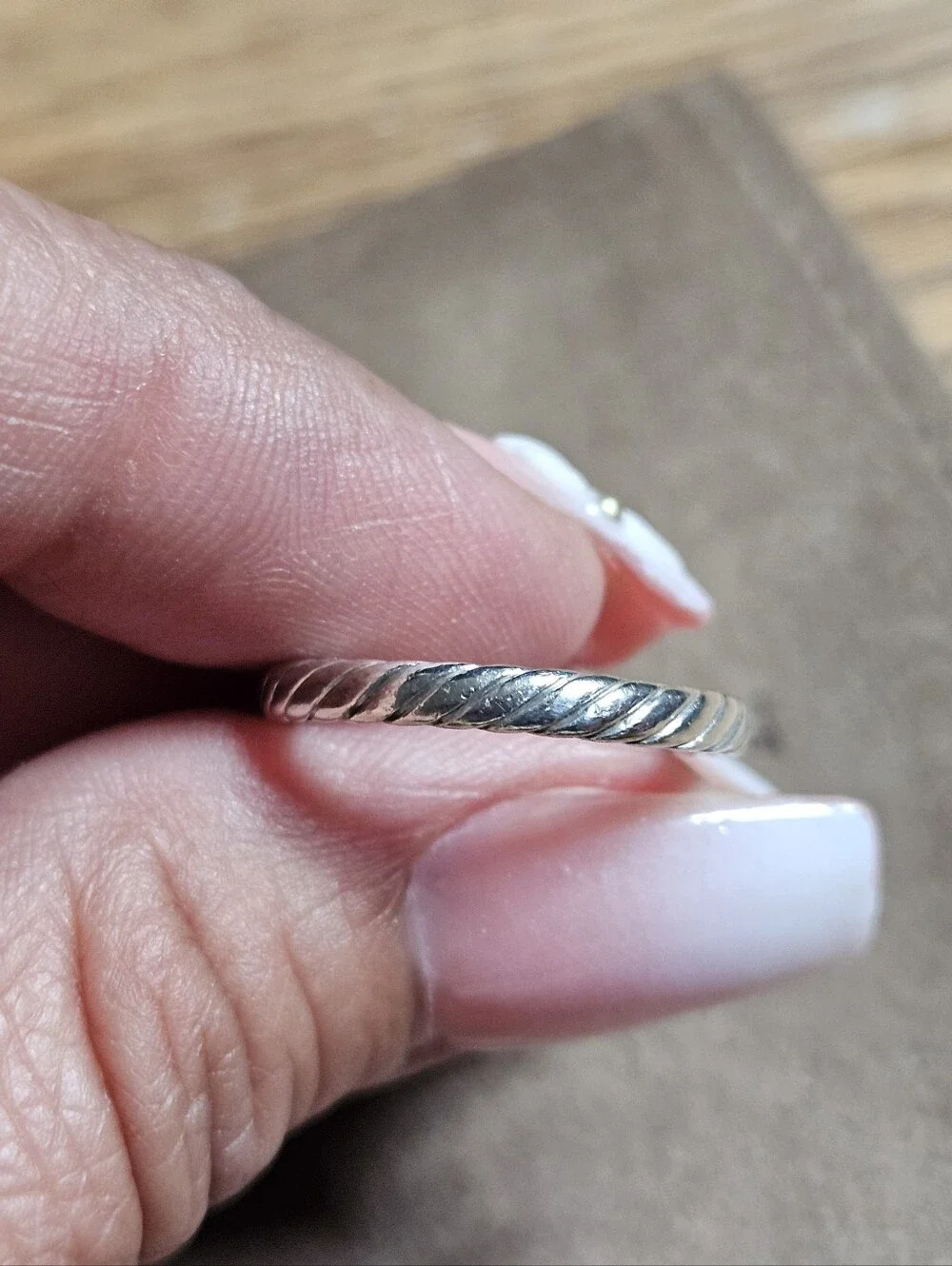 David Yurman Silver Braided Cable Stackable Band Ring Size 5.5